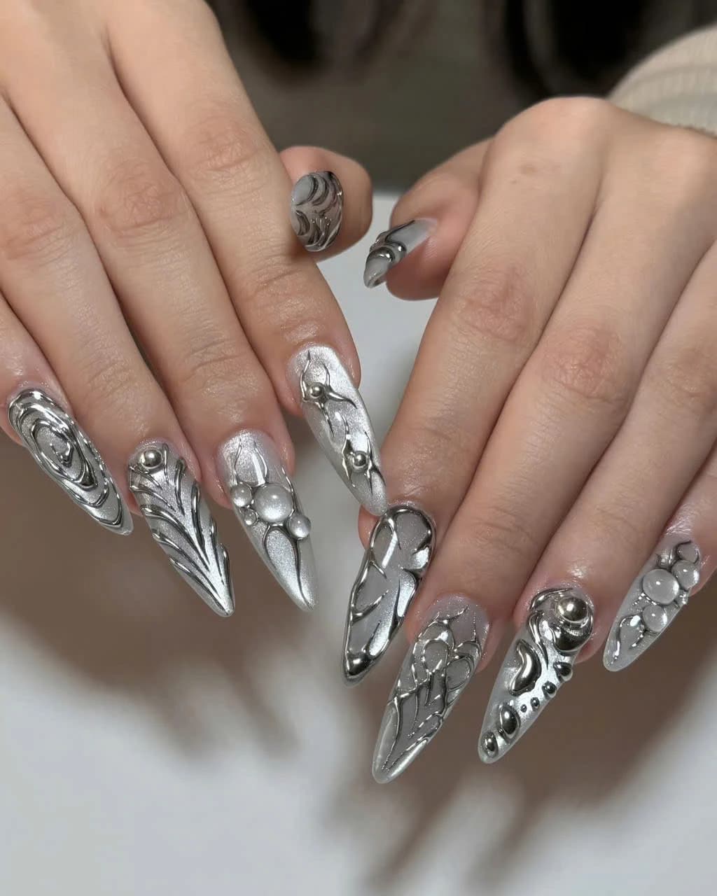 1. Chrome & Metallic Finish